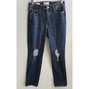 Universal Thread High Rise Slim Straight Jeans Women's 4/27R Blue Stretch Denim